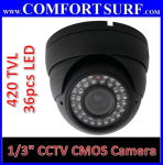 New BOSSAN CCTV Dome Camera 1/3' IR Infrared Color 420TVL 36pcs LED